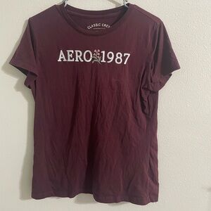 Aeropostale Classic Crew Maroon Shirt
